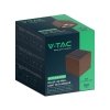 Oprawa ścienna solarna V-TAC 9W LED COB regulowana brąz corten kostka 15x15cm IP65 VT-11109 4000K 860lm